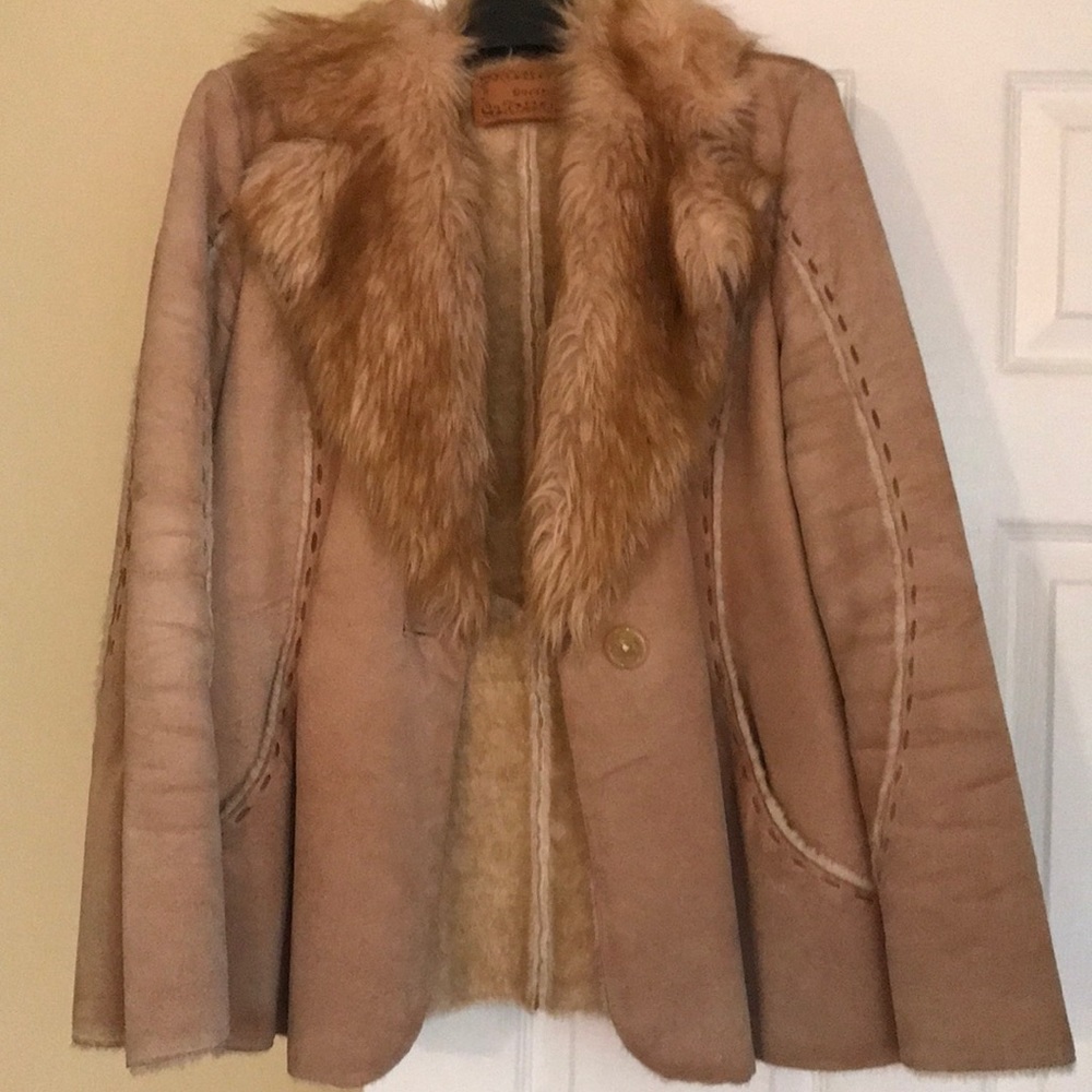 Guess Faux Fur Genuine Leather Jacket 🔥❤️